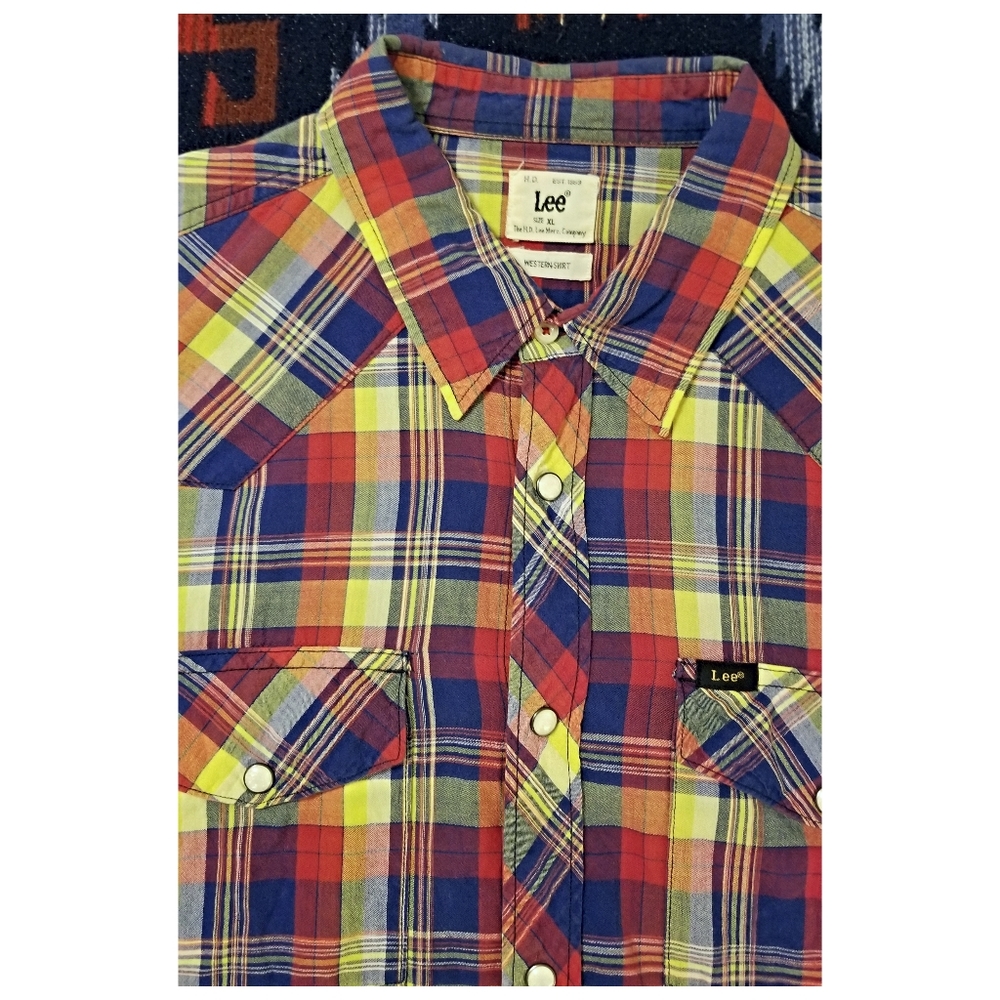 VINTAGE LEE WESTERN SHIRT- MEN'S SIZE XLARGE - Picture 5 of 7
